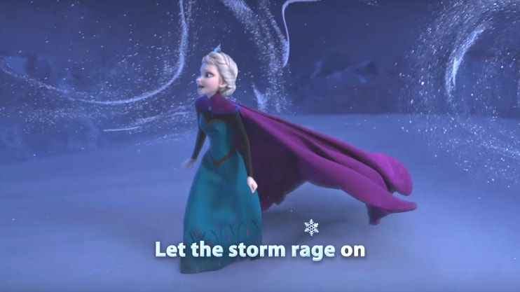 アナ雪の英語版主題歌『Let It Go』の歌詞 "Let the storm rage on" の意味